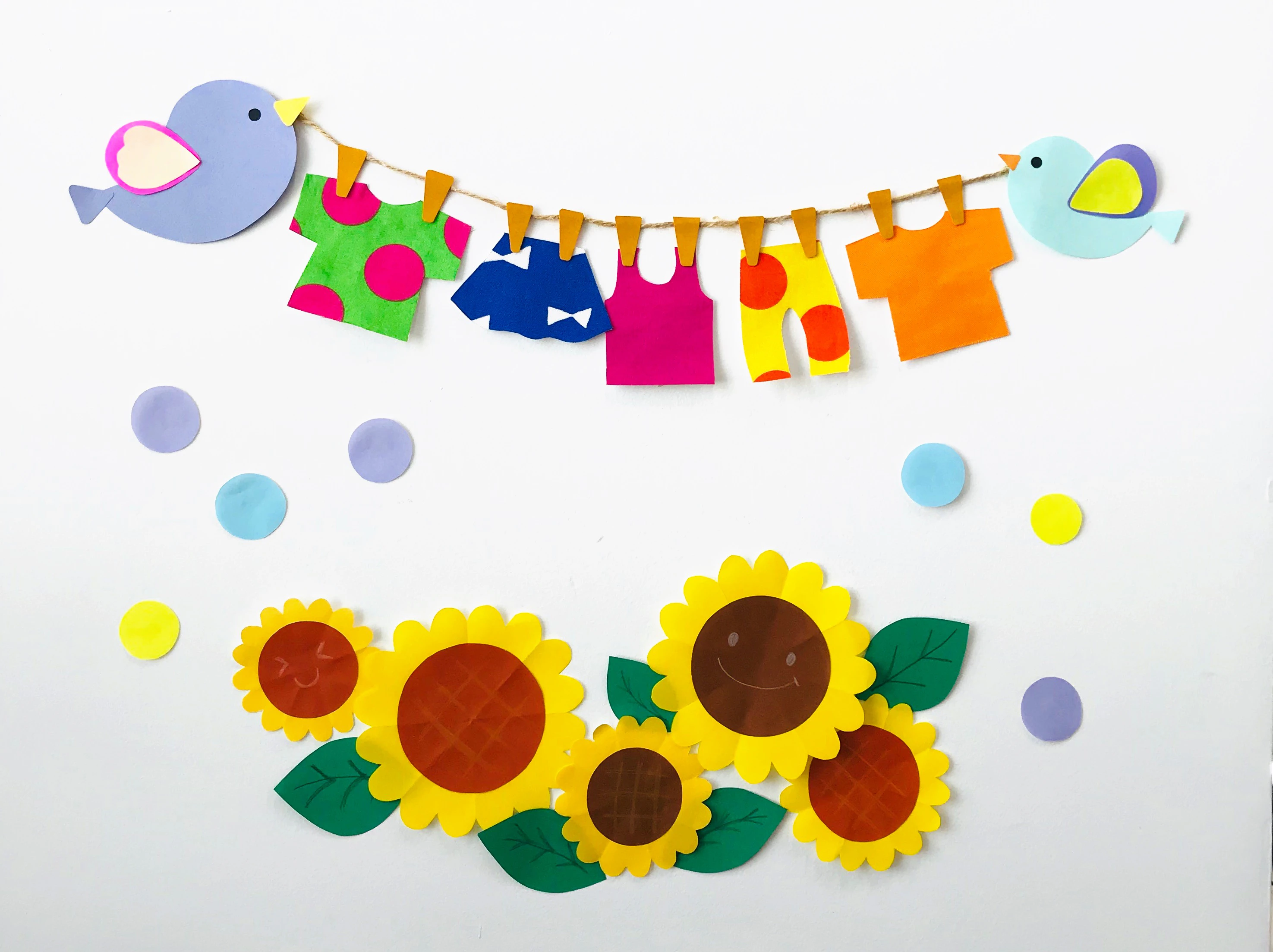 保育壁面　ひまわり