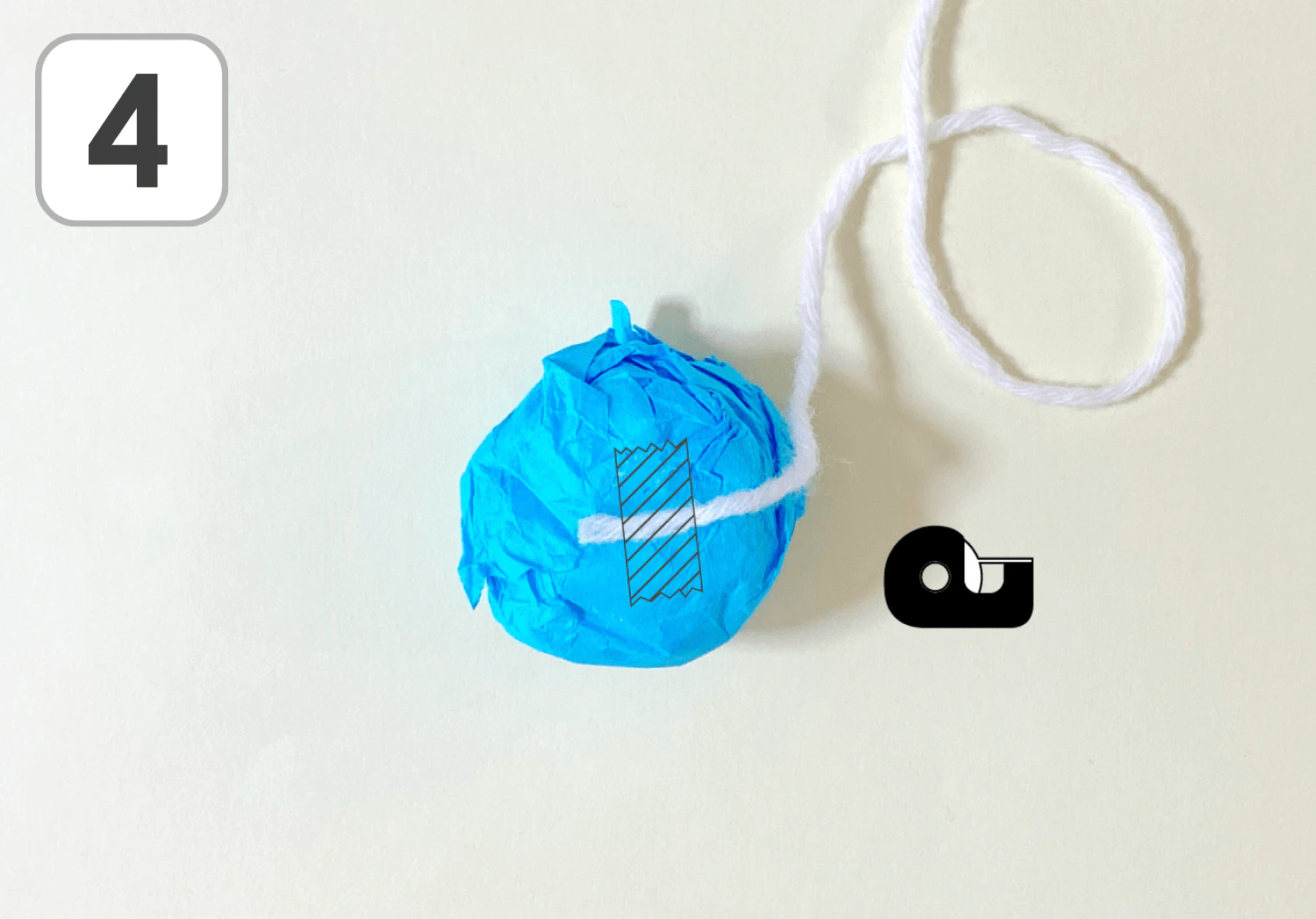 まんまる手毬の雛人形の製作手順４