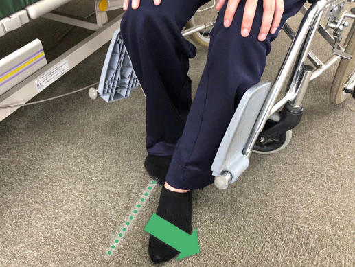 足の位置を調整