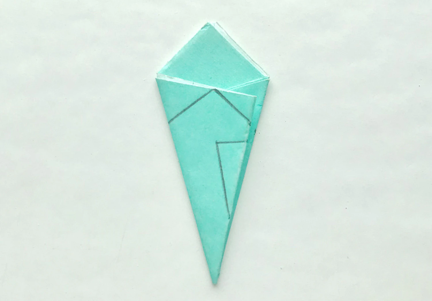 七夕切り紙製作C　切り込み線見本