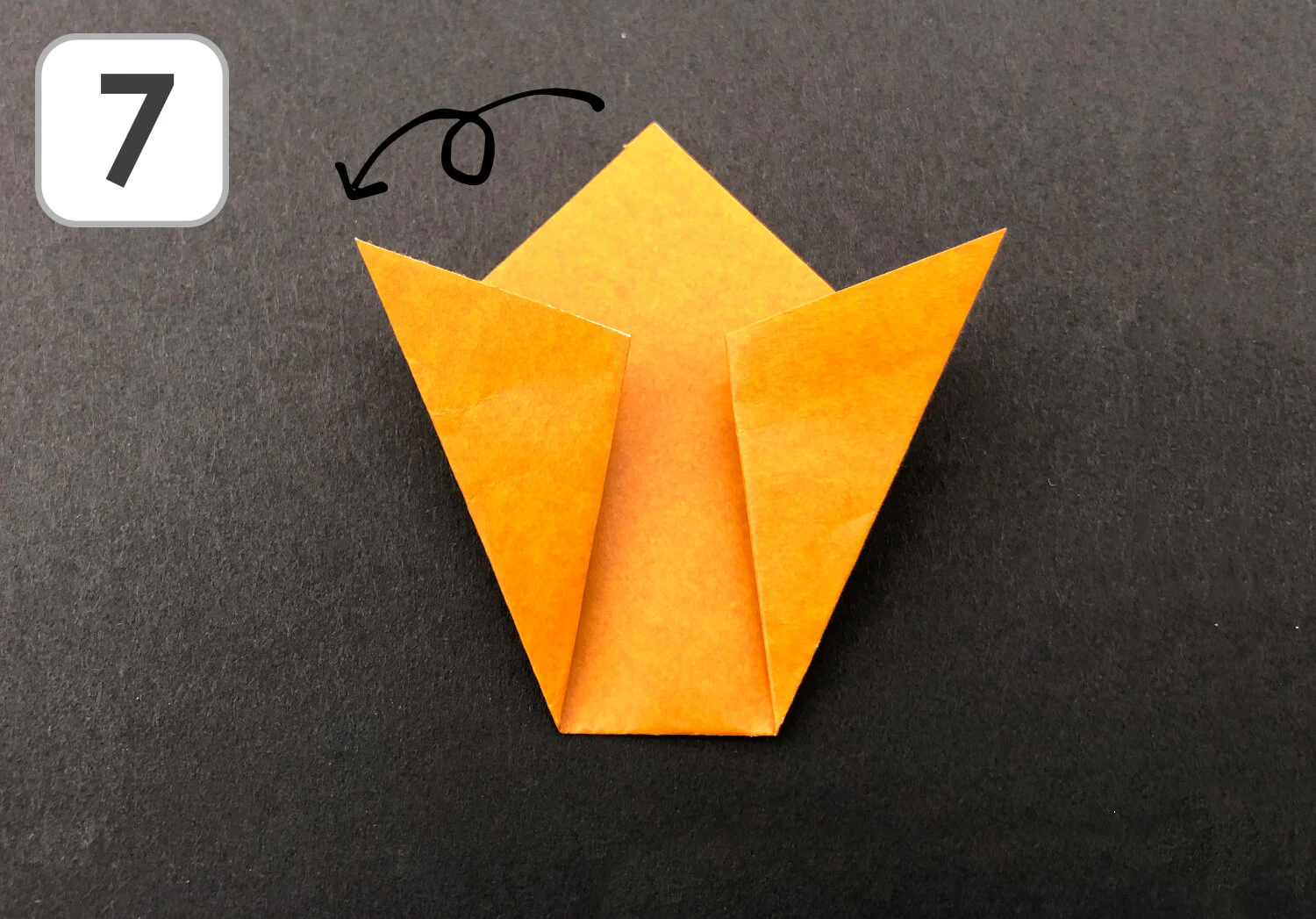 おりがみ　みのむし折り方7