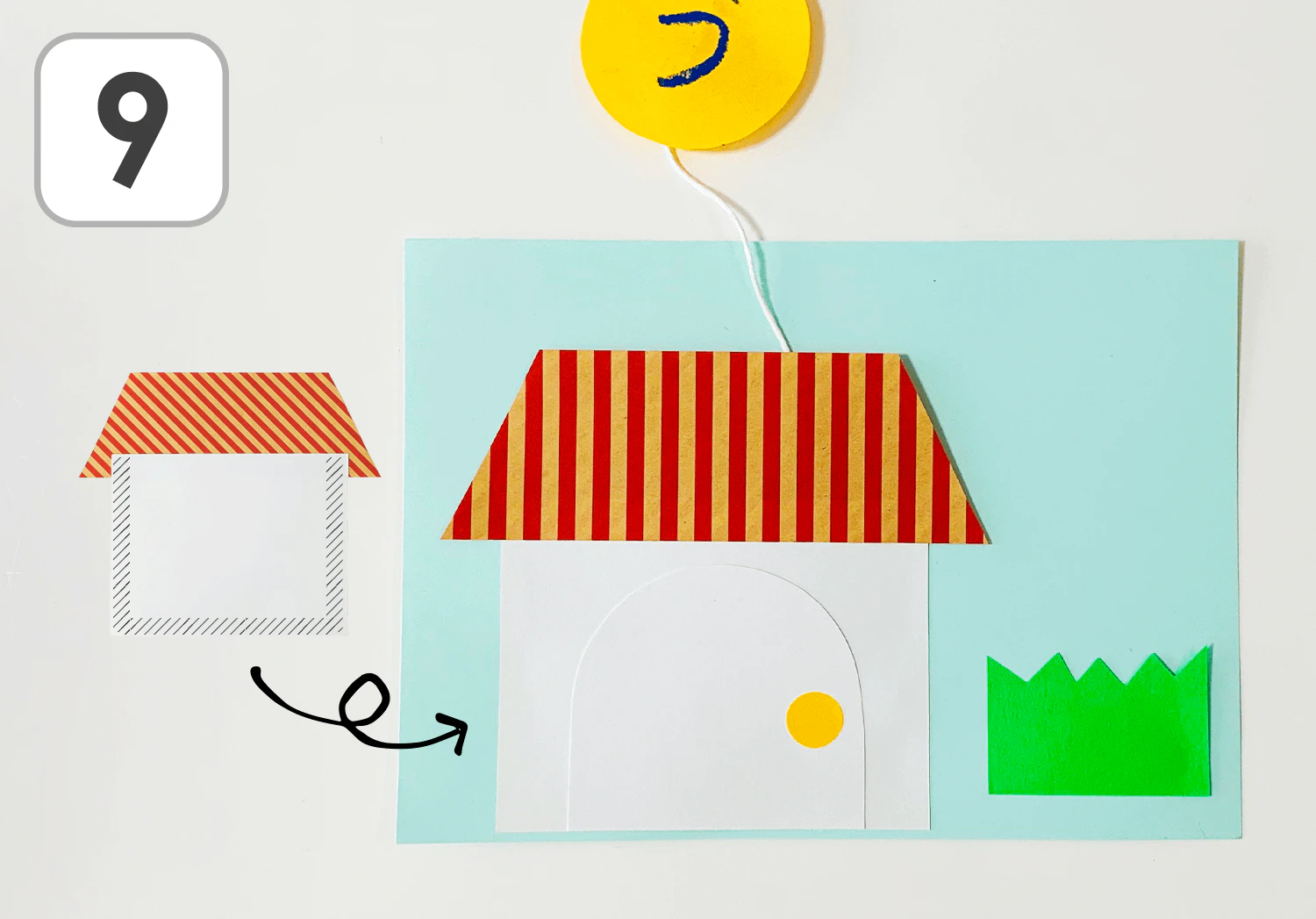 お家のカードの製作手順9