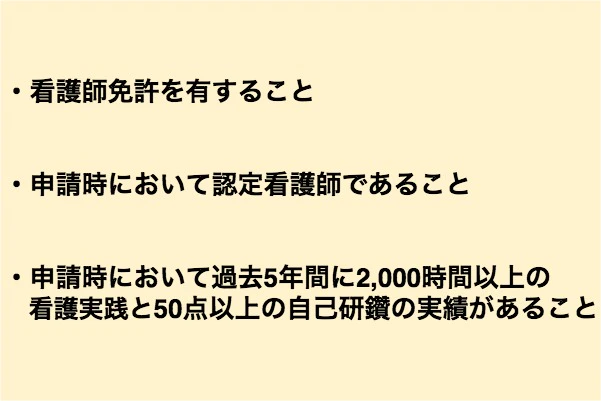 認定看護師更新審査を受けるための要件