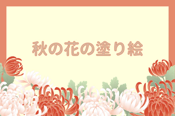 秋の花の塗り絵