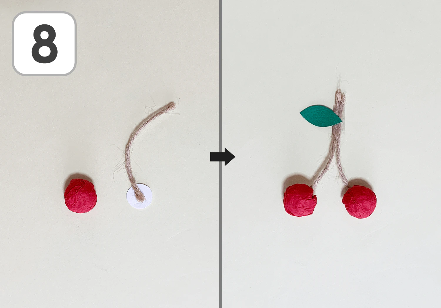 さくらんぼと小鳥の製作手順8