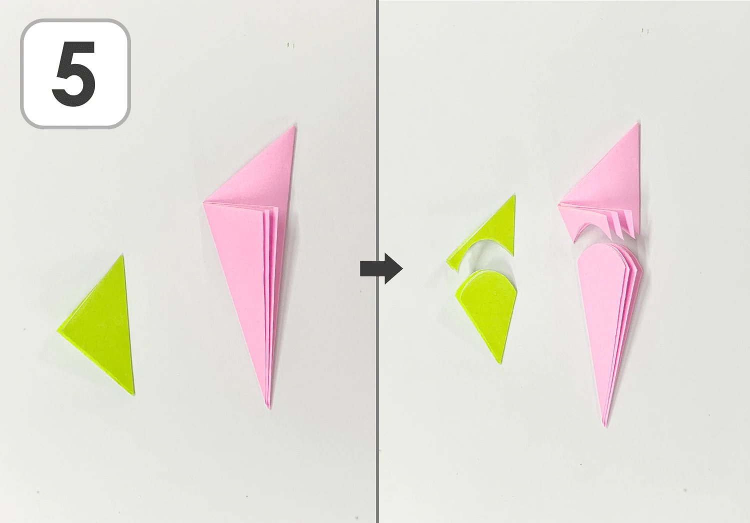 とびだすありがとうカードの製作手順５