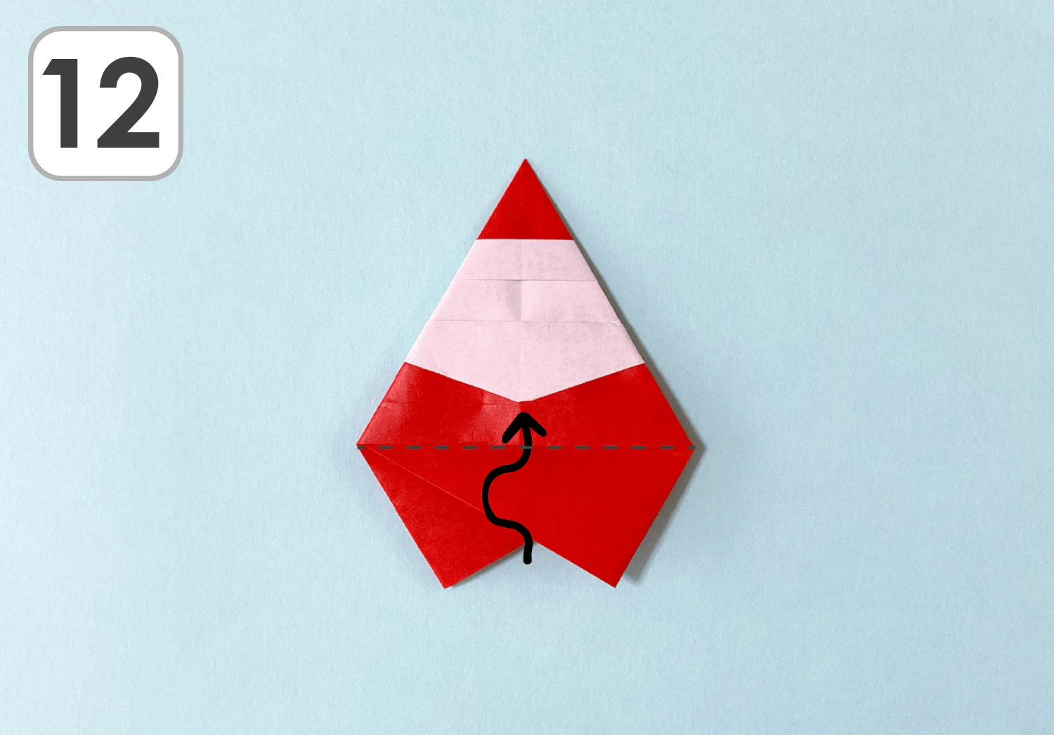 サンタクロースの折り方12