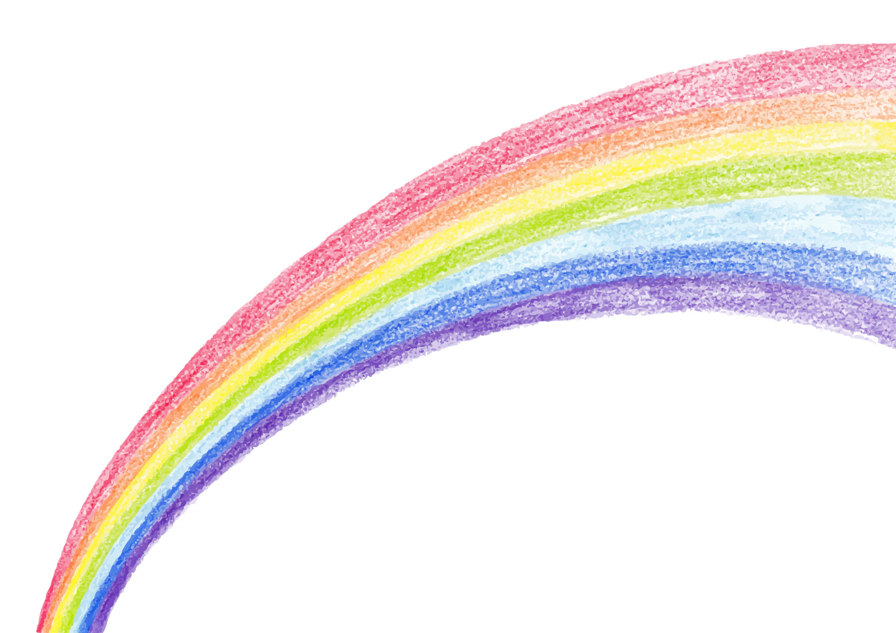 色鉛筆で描かれた虹