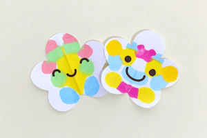 デカルコマニーの花