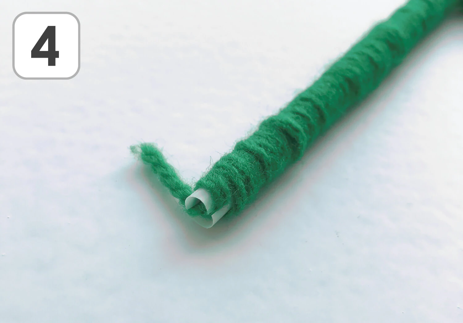 毛糸とストローの星飾りの製作手順4