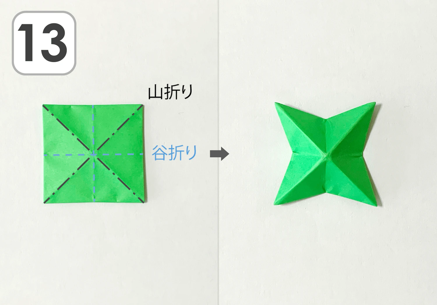 3枚で作るこまの作り方13