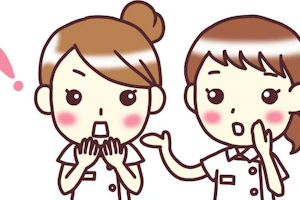 噂を聞いてびっくりしている看護師