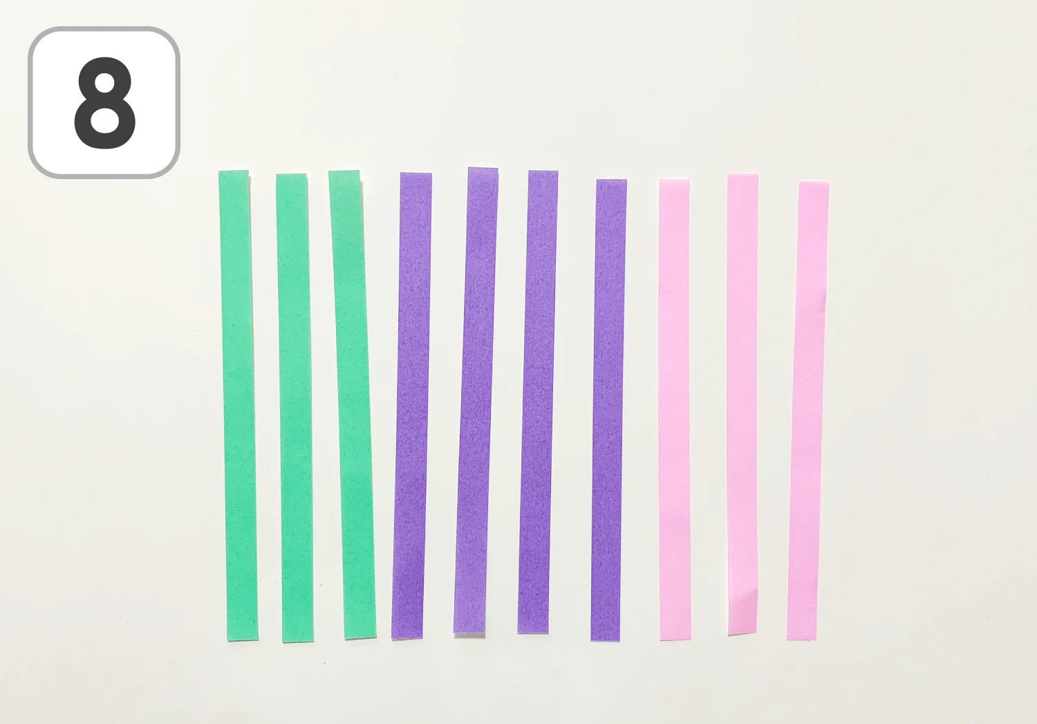 折り紙とストローで作る花束製作_B手順1