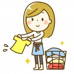 洗濯をする保育士さん