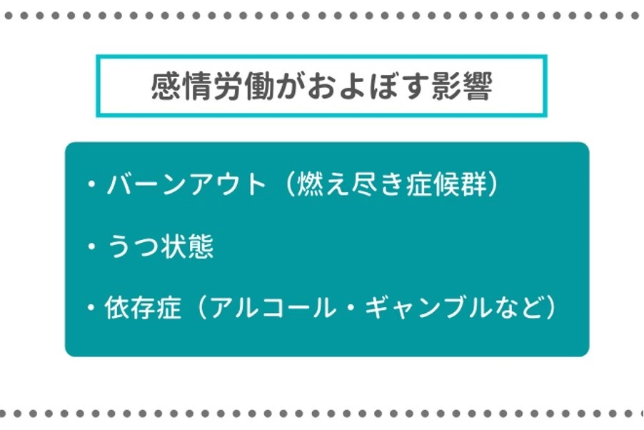 感情労働がおよぼす影響