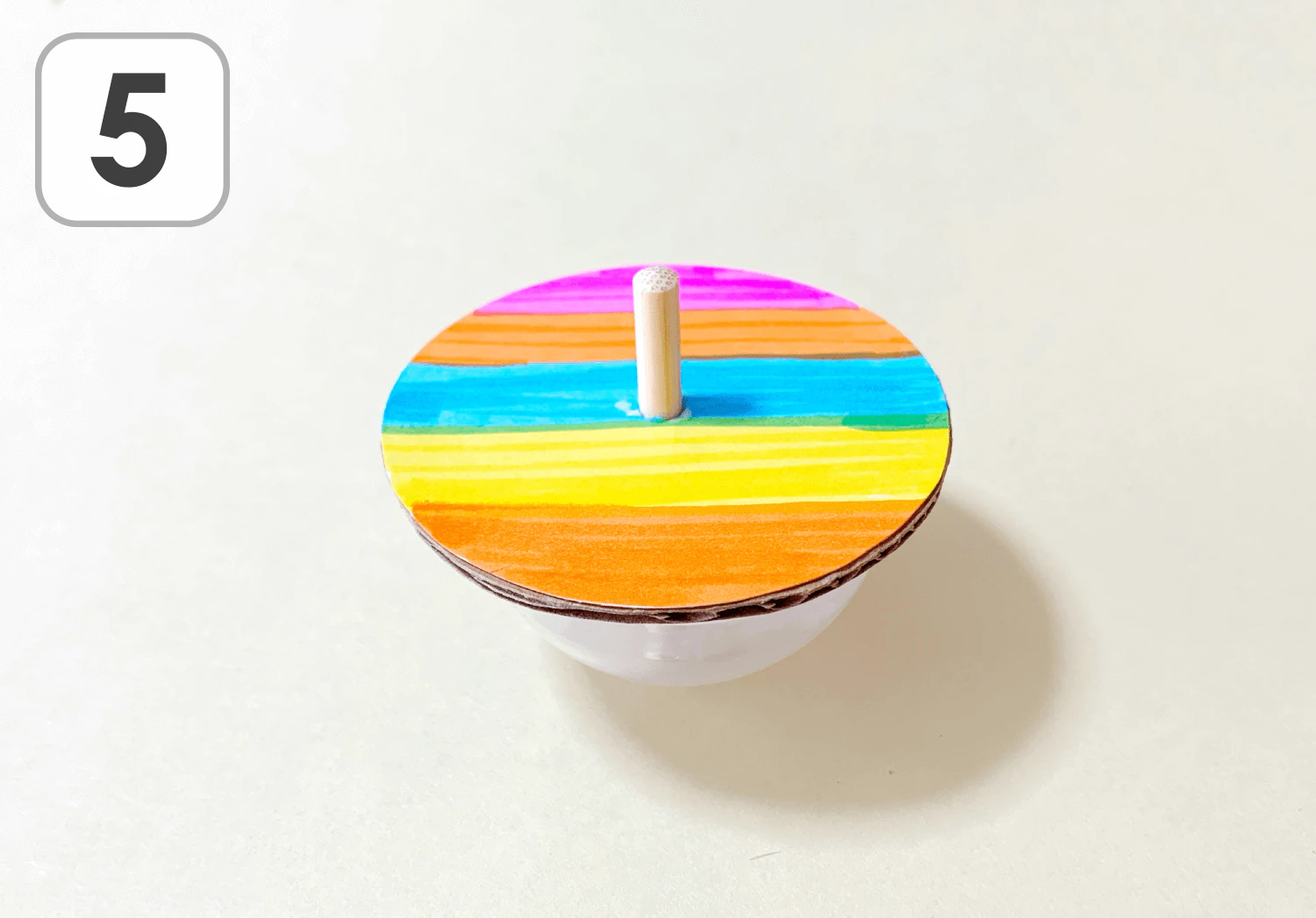 虹色のコマの製作手順5
