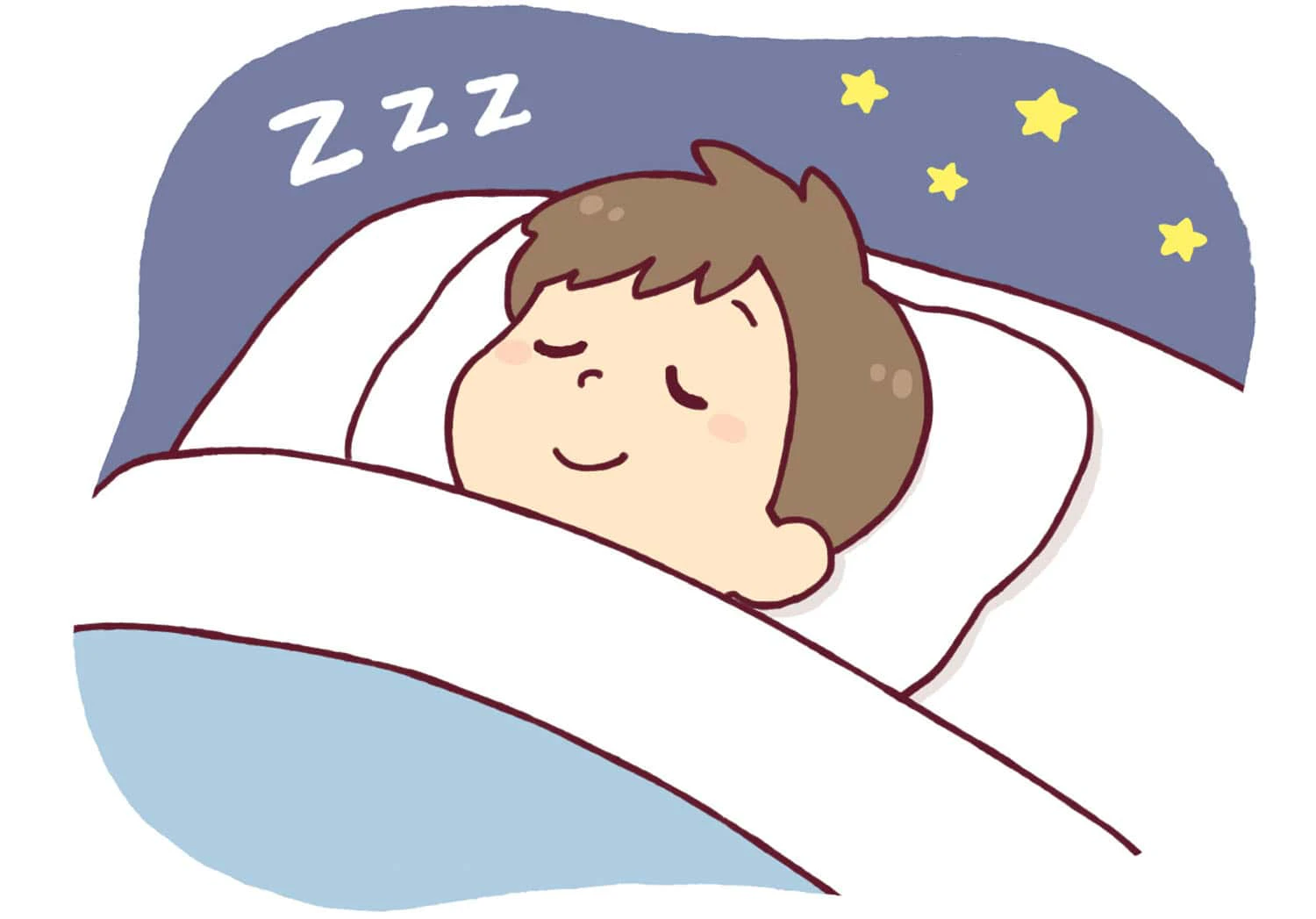 眠る子どものイラスト