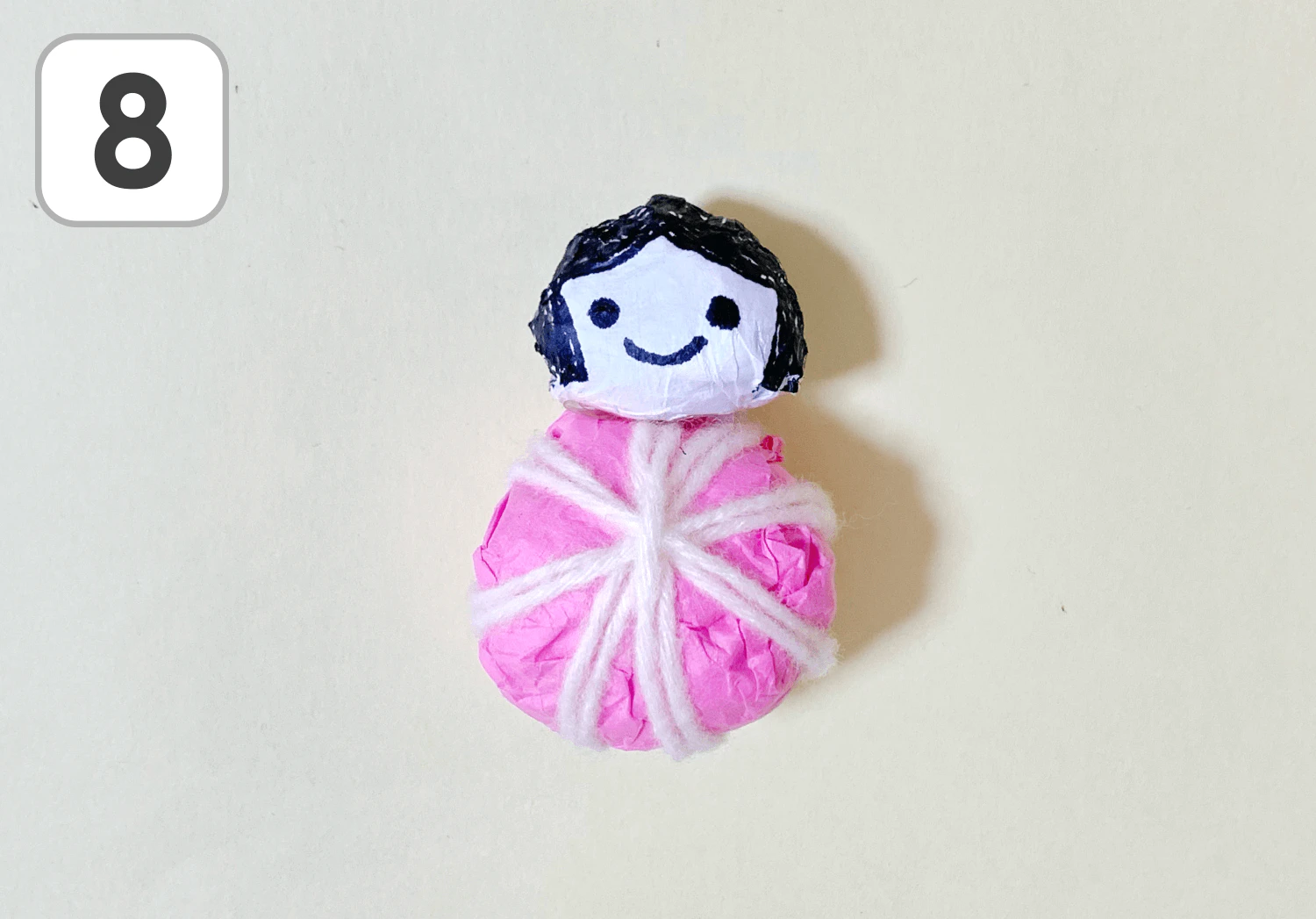 まんまる手毬の雛人形の製作手順８