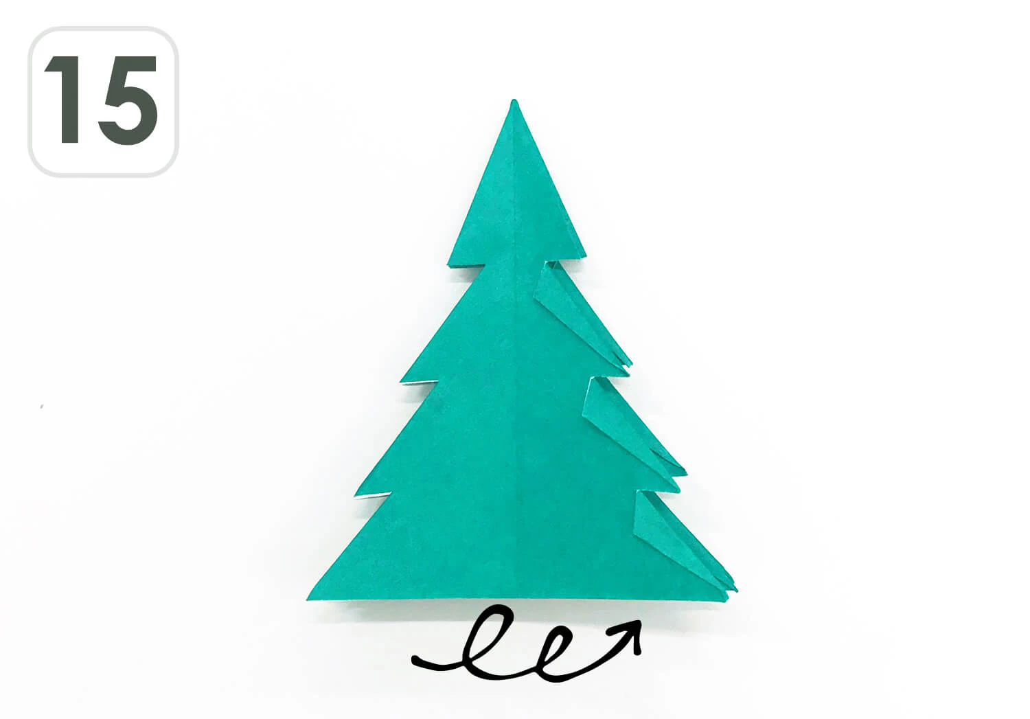 おりがみツリー作り方15