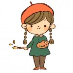 絵を描く女の子