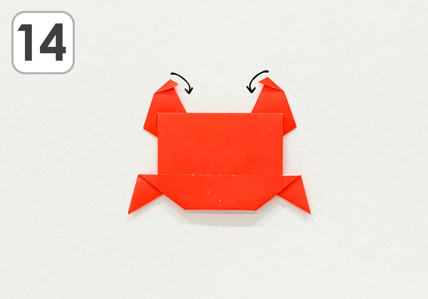 おりがみかにの折り方14