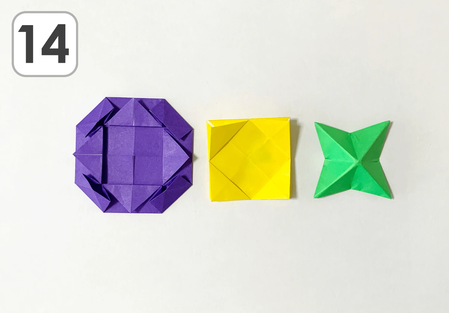 3枚で作るこまの作り方14