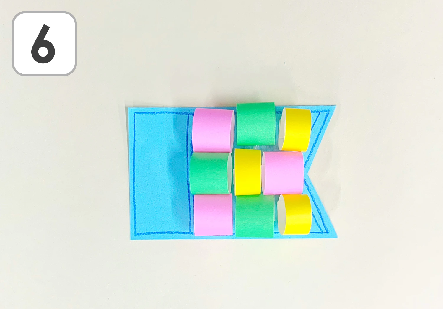 クルリンおりがみのこいのぼりの製作手順6