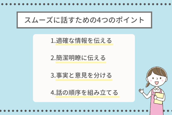 スムーズに話すための4つのポイント