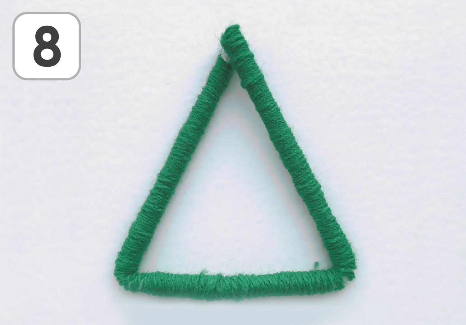 毛糸とストローの星飾りの製作手順8