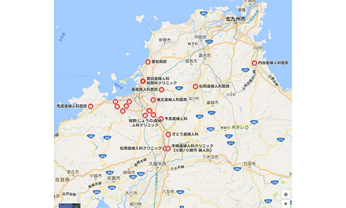 福岡県の産婦人科マップ