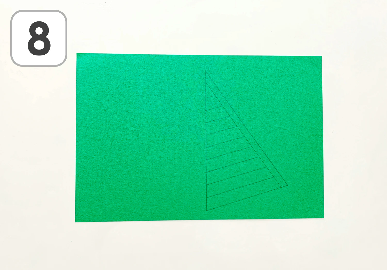 切り紙ツリーと雪の結晶の製作手順8