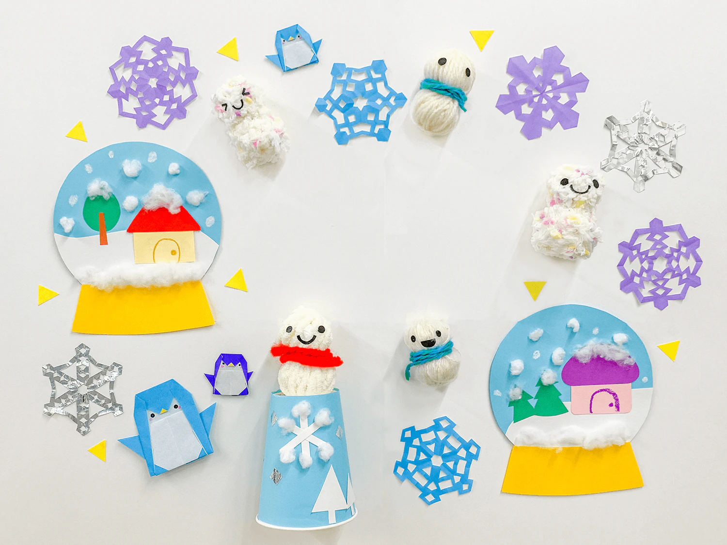 雪だるまとスノードームの壁面