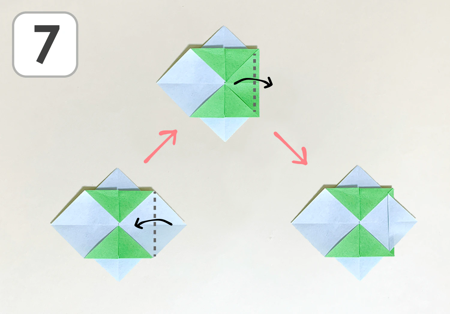 あじさいの折り方7