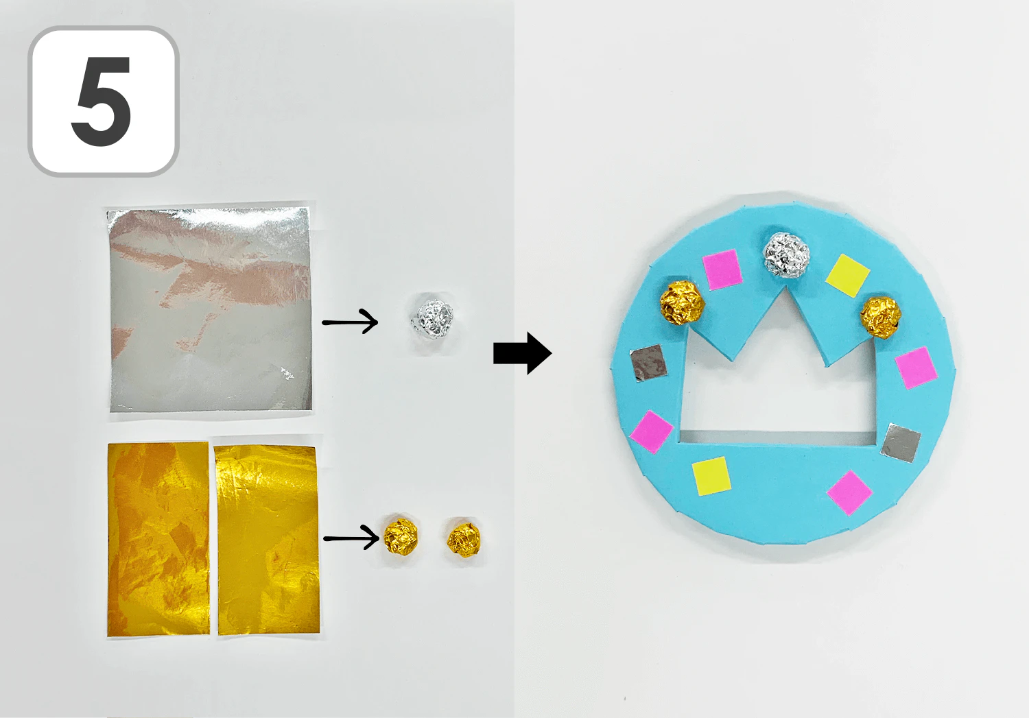 運動会のメダルの製作手順5
