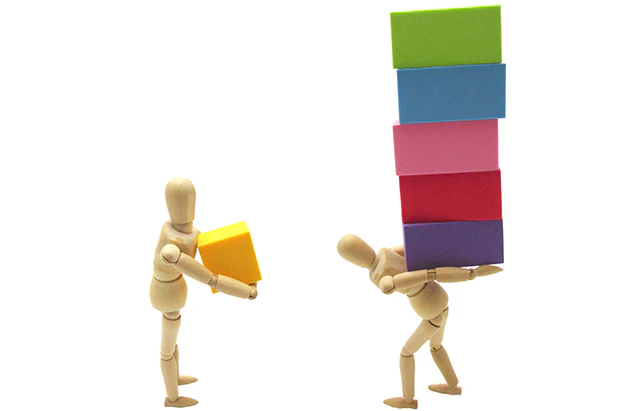 山積みのブロック