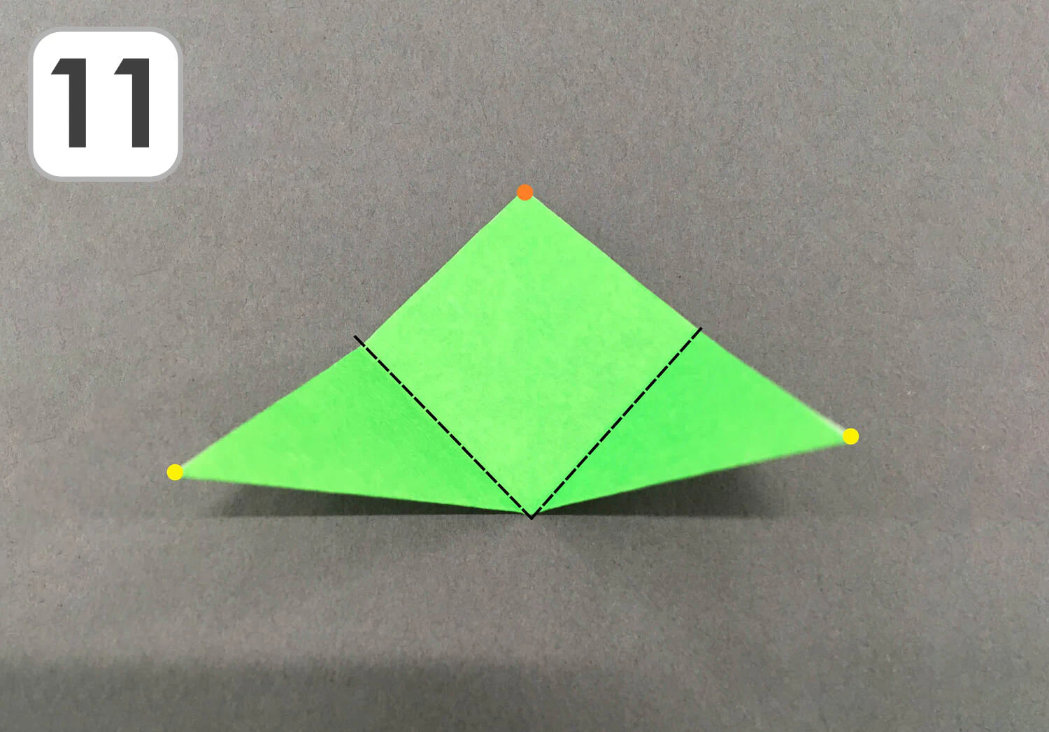 折り紙で作るたんぽぽの製作手順11