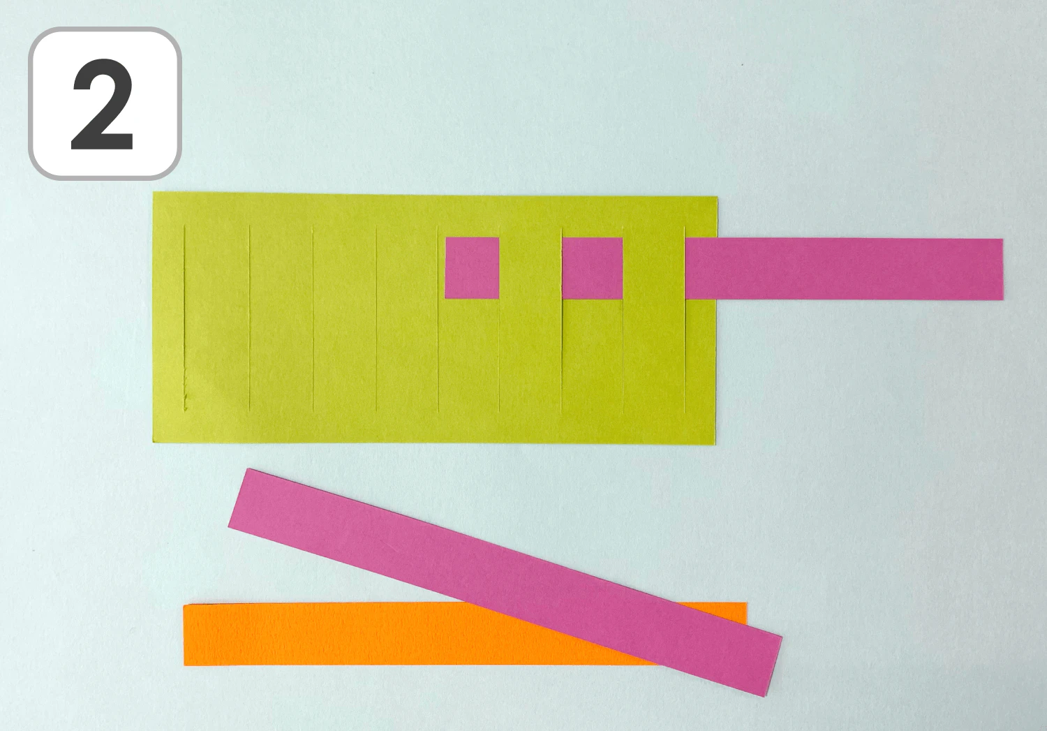 格子編みとお花紙の雛人形の製作手順2