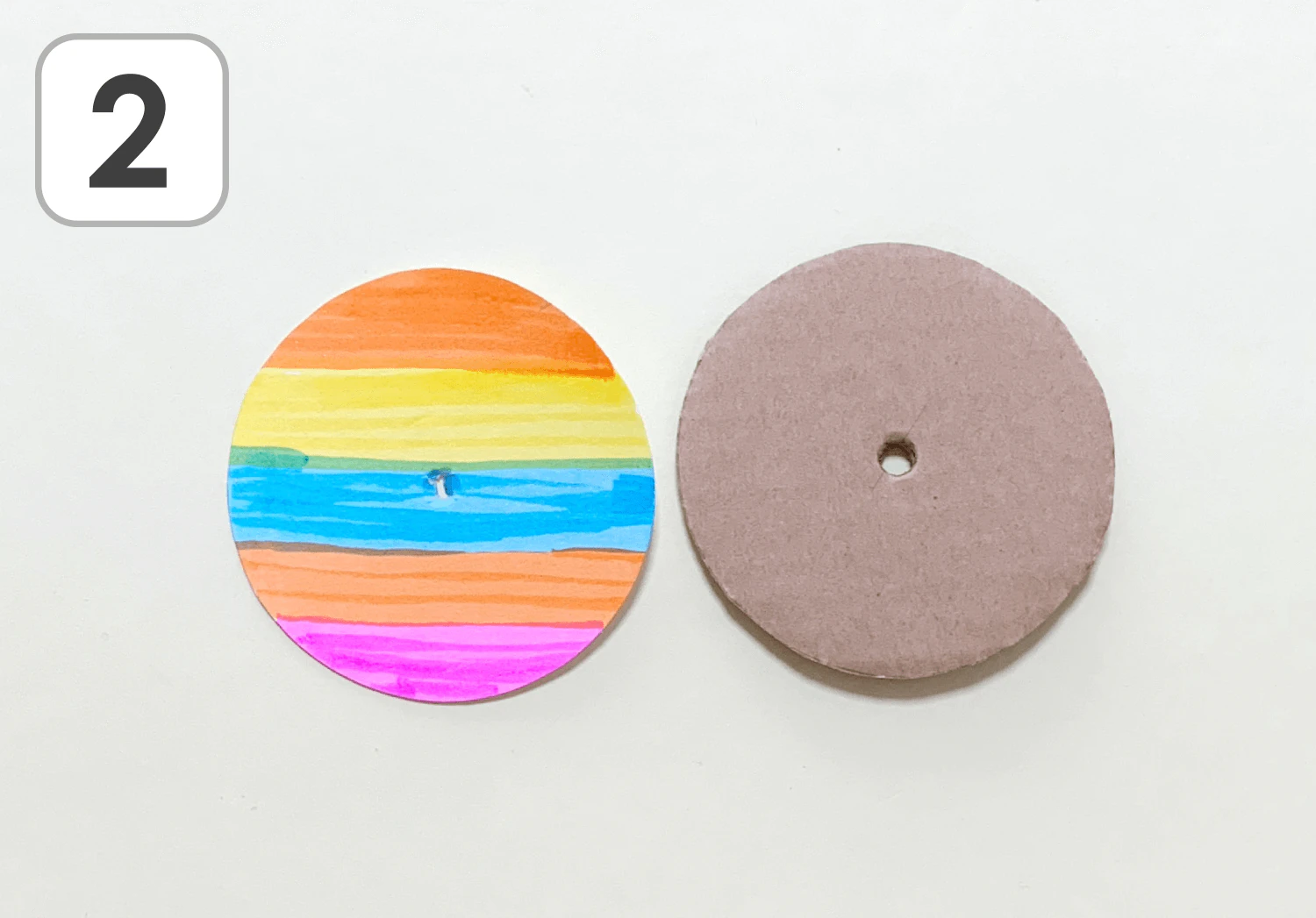 虹色のコマの製作手順2