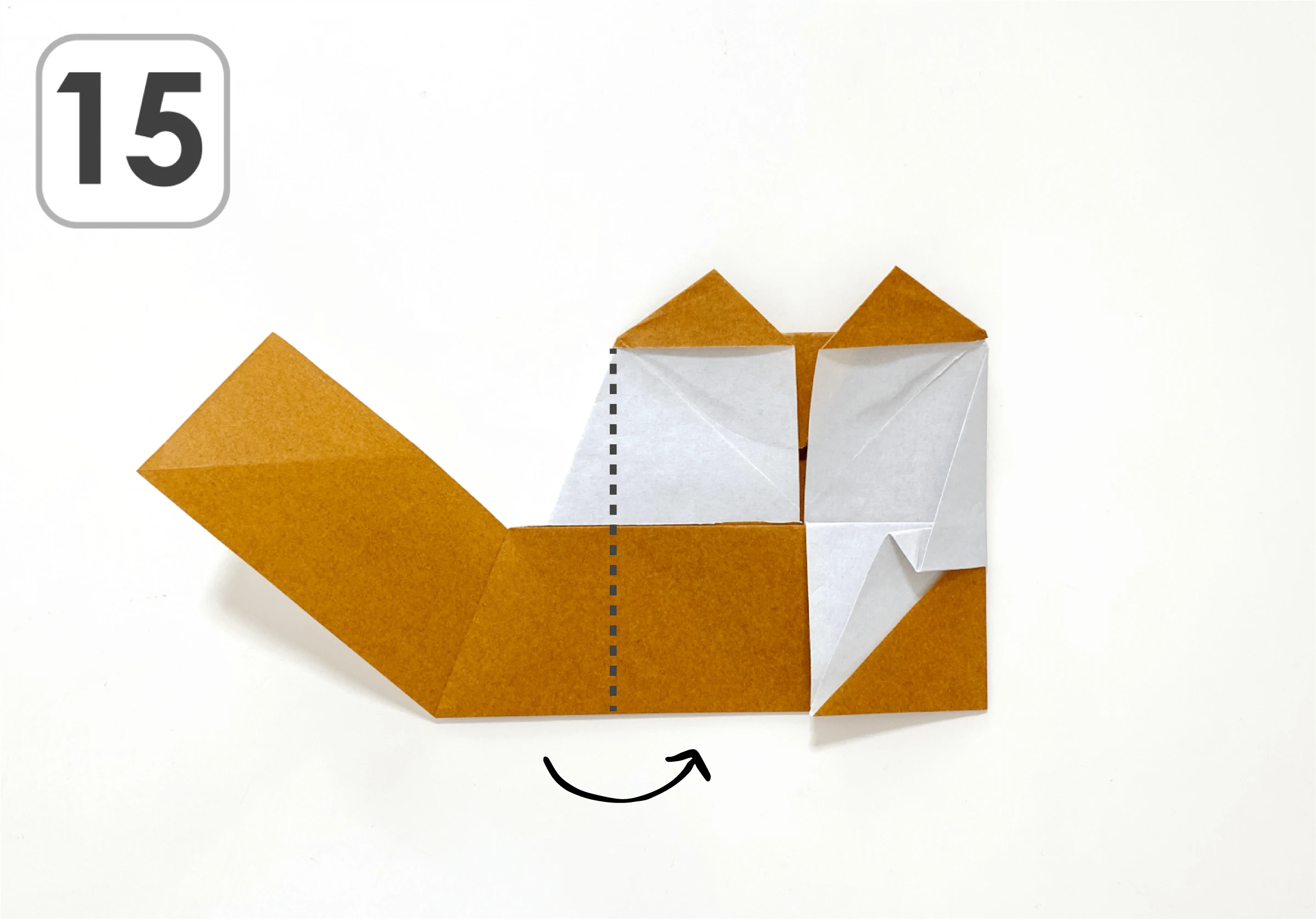 おりがみりすの折り方15