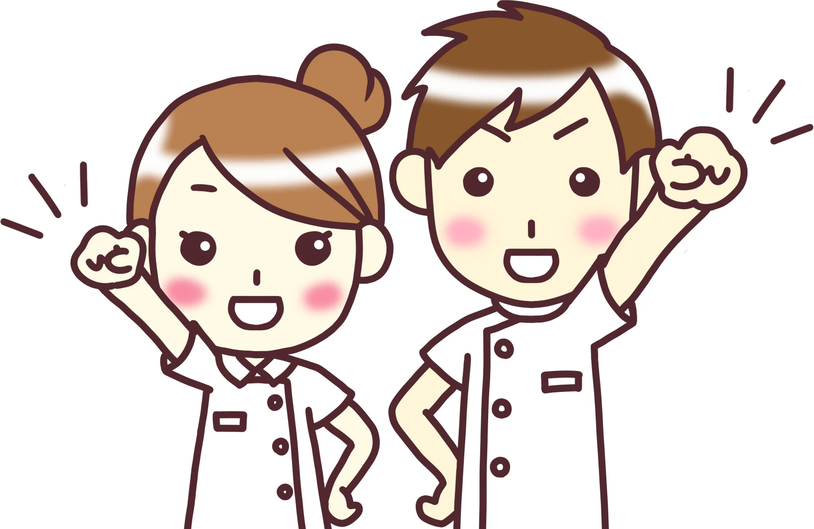 元気のよい看護師さんのイラスト