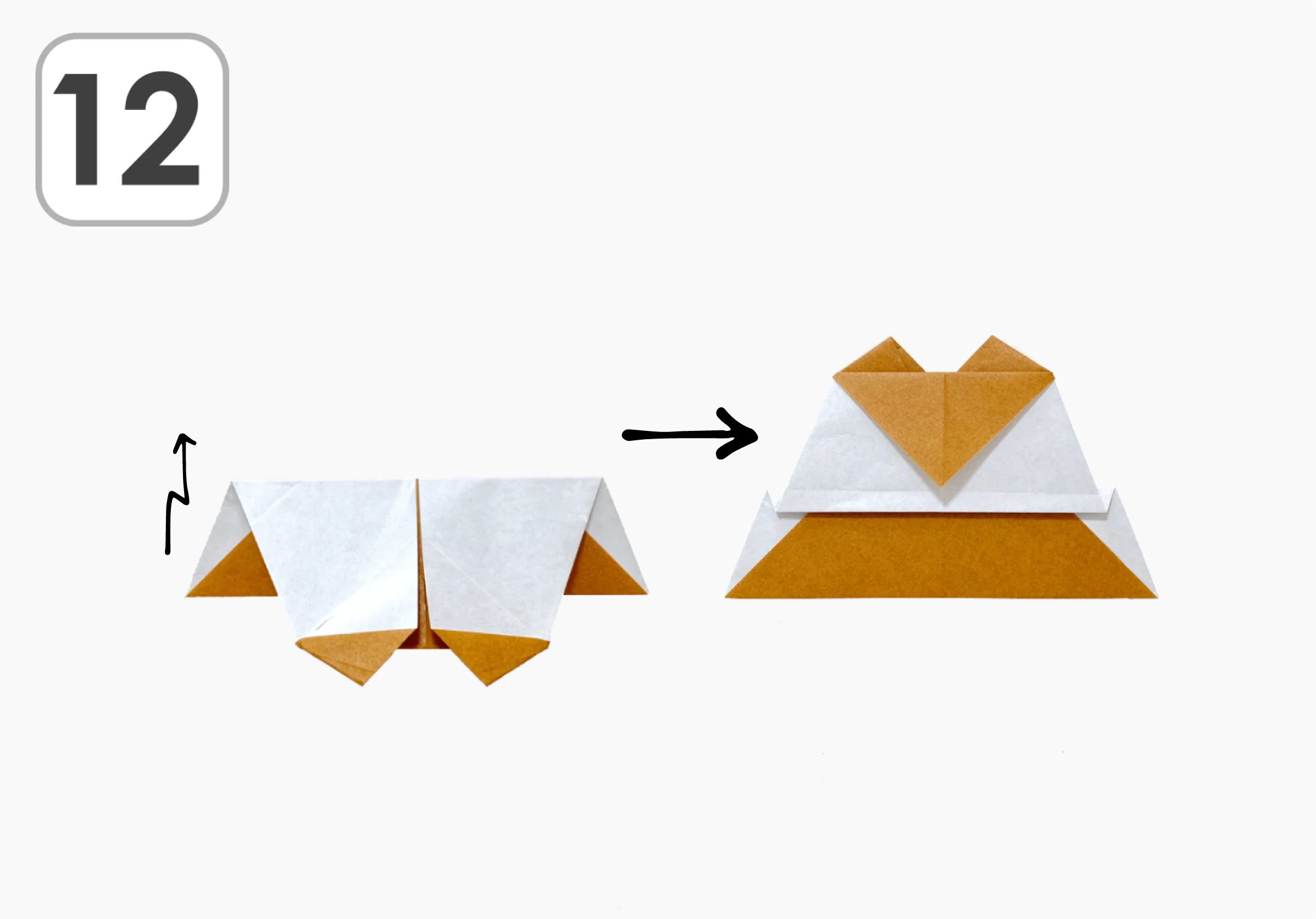 おりがみりすの折り方12