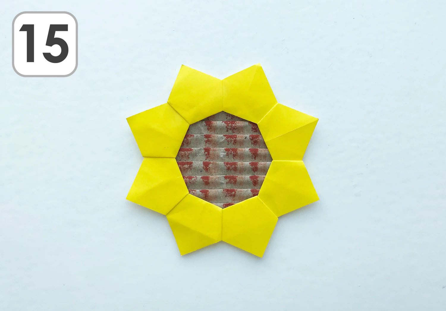 おりがみひまわり完成図