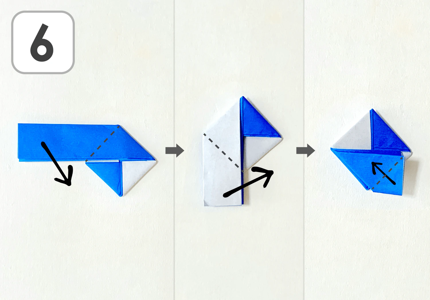 1枚で作るこまの作り方6