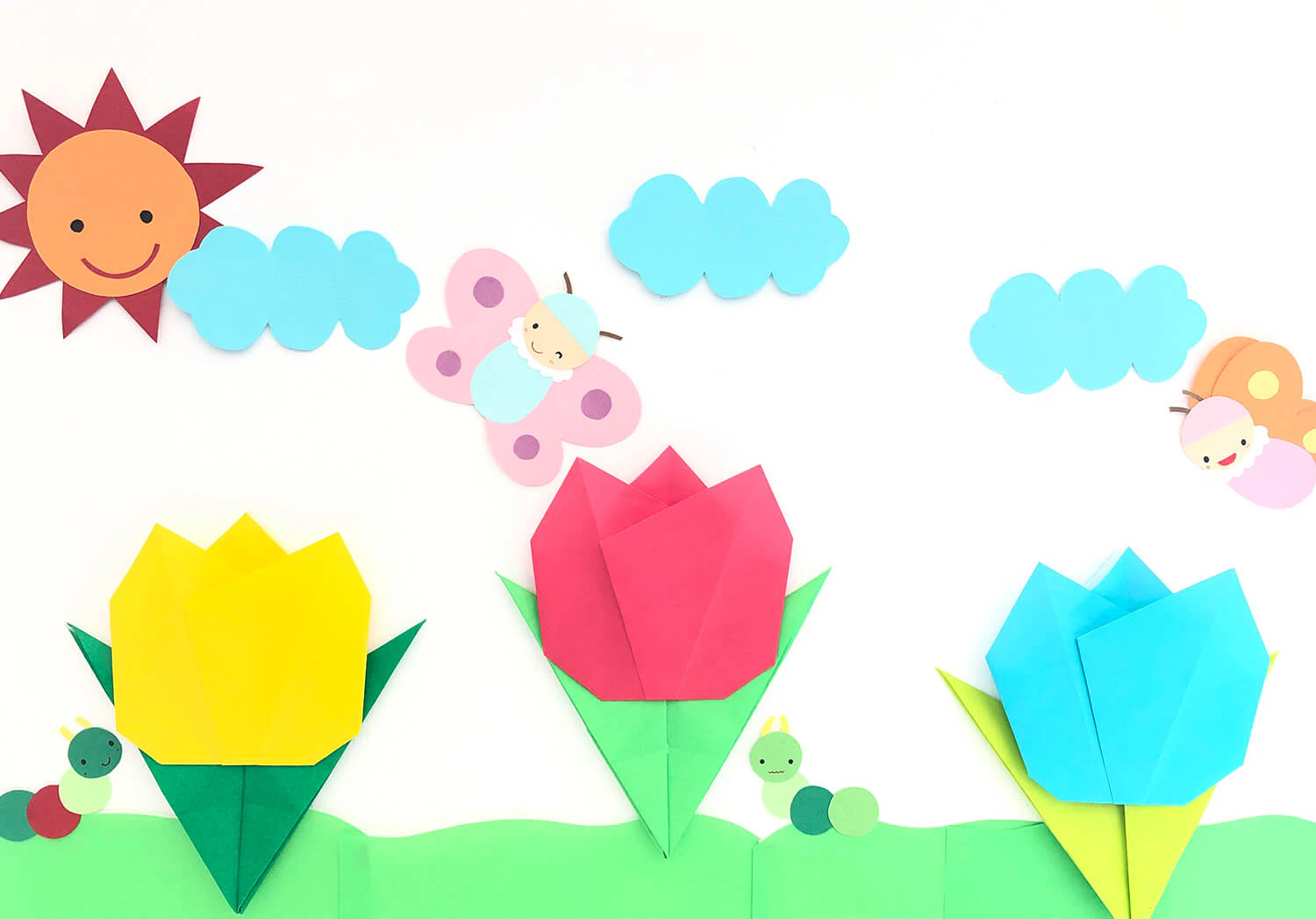 チューリップのおりがみ