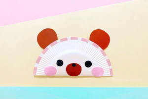 くまさんの紙皿タンバリン