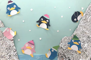 壁面ペンギン