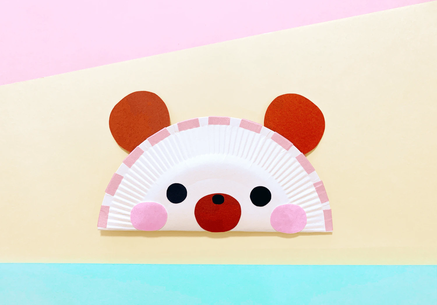 くまさんの紙皿タンバリン