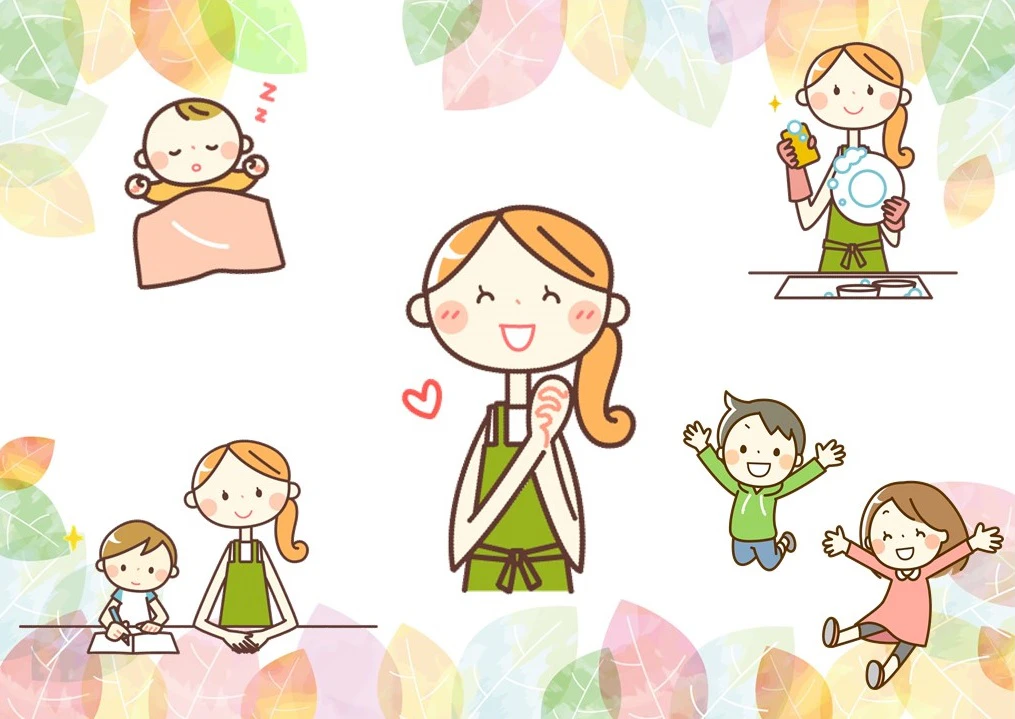 保育士と子供のさまざまなイラスト