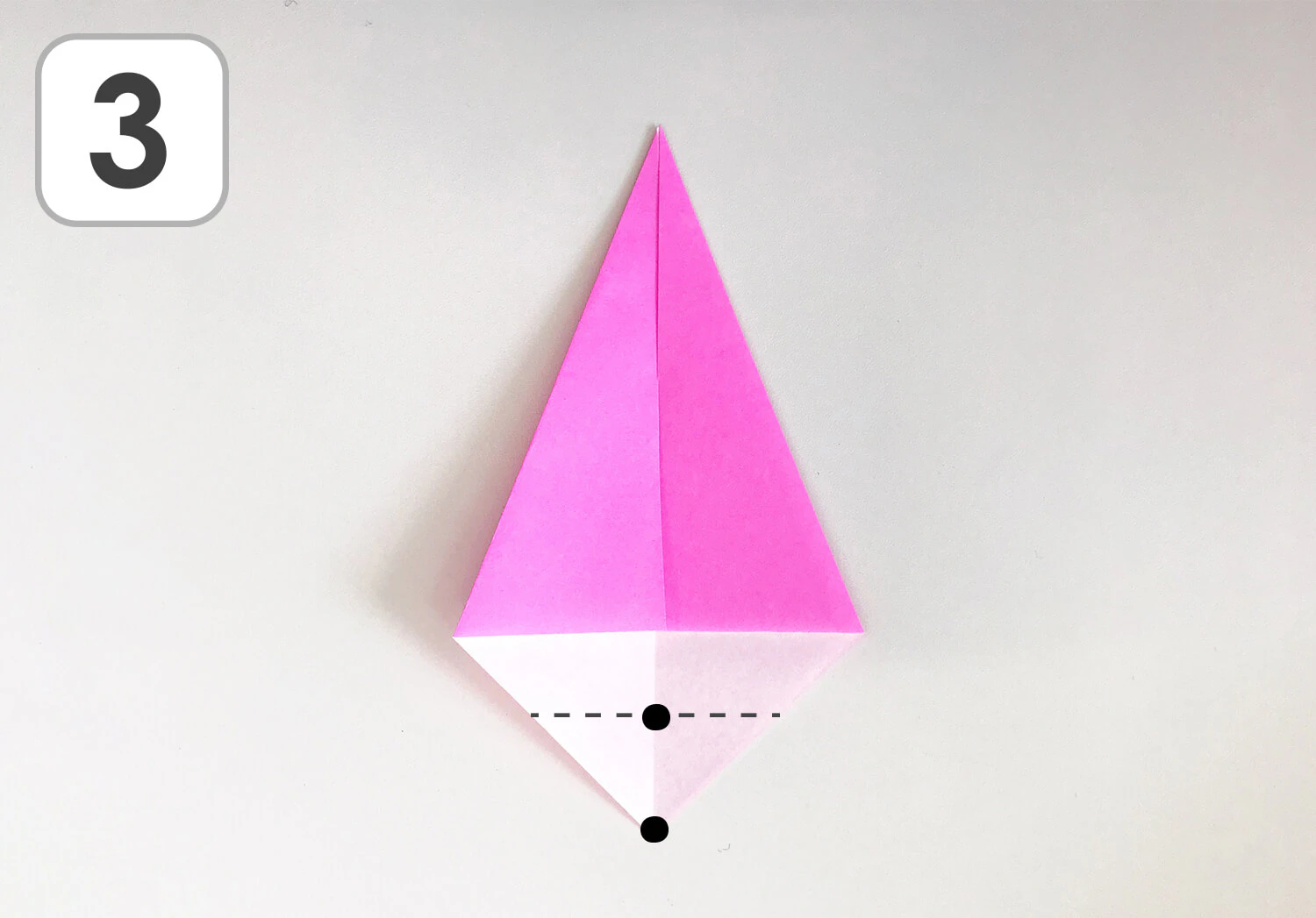 おりがみで作るほし手順3