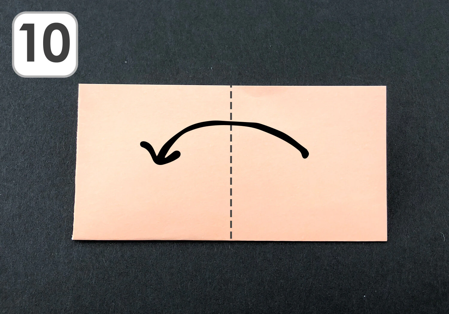 おりがみ　みのむし顔折り方2